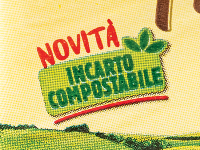 etichetta incarto compostabile